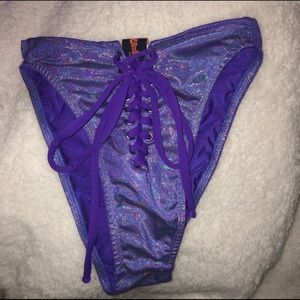 Purple High cut rave bottoms